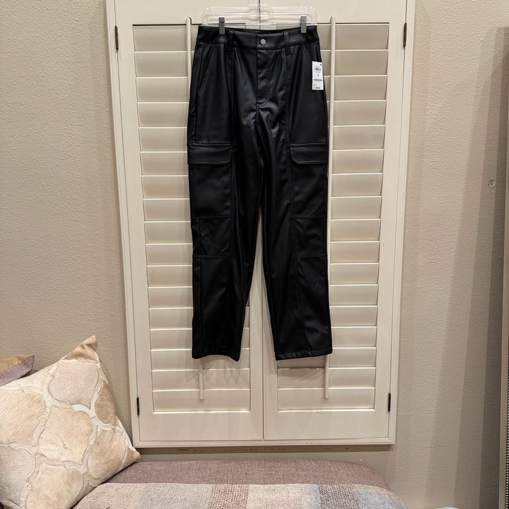 Elegant Black Vegan Leather Pants for Women
